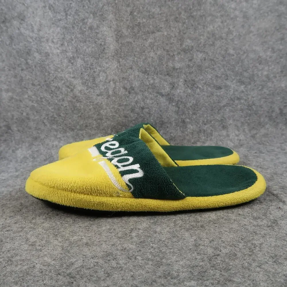 Slippers Casual Big Kids 7 University of Oregon Ducks Slip On Flat Yellow Green